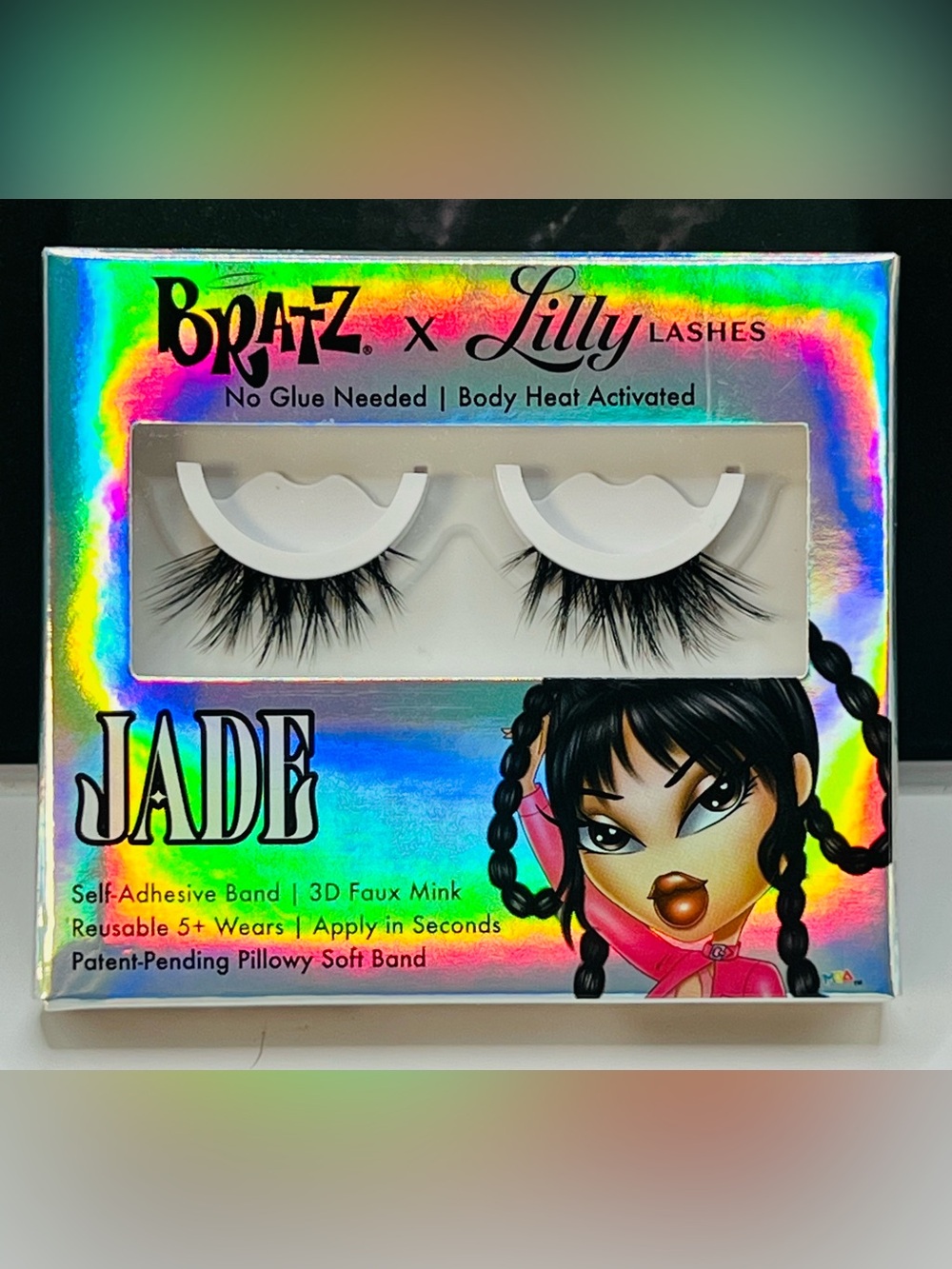 Lilly Lashes x Bratz JADE Faux Mink No Glue Lashes - Black Sealed Box.